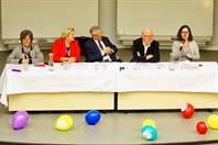 Panelists: Prof. Dr. Andrea von Hülsen-Esch, Vice-Rector for International Relations at Heinrich-Heine-University, Prof. Dr. Brigitte Grass, President of Hochschule Düsseldorf - University of Applied Sciences, Prof. Dr. Reinhard Putz, Ludwig-Maximilians-University Munich,, Prof. Dr. Dr. Volker Kalisch, Vice-Rector for Academic Affairs and Research at Robert-Schumann-University for Media and Music, Jessica Breitkopf, Head of the Office for International Cooperation of the City of Düsseldorf